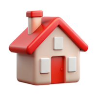 striking tranquil traditional Crisp edges house icon with a chimney, minimal design, flat red color with Scalable Design. top-tier png