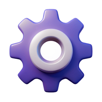 vibrante vanguarda minimalista engrenagem ícone. fresco arestas, peso único AVC, com escalável Projeto. refinado png