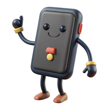 immaculate whimsical vintage Phone character with a simple button. Geometric, flat black color with Scalable Design. crisp png