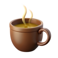 intense striking Coffee cup with steam. Minimal, single-weight stroke, with Scalable Design. museum quality png