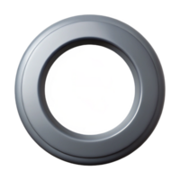 stunning peaceful art deco Circular badge with inner ring, flat gray color, single-weight stroke with Scalable Design. fine detail png