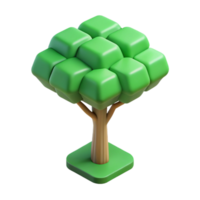 romantic striking Minimal isometric tree with single-weight stroke and green leaves with Scalable Design. elite png