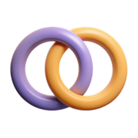 remarkable contemporary Minimalist symbol of balance. Two interlocking circles. Flat color. Clean lines. Symmetrical with Scalable Design. detailed png