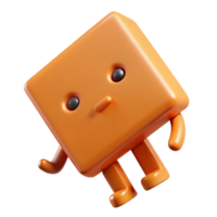 wonderful bold abstract Square character tilted at a -degree angle. Geometric, flat orange color with Scalable Design. elite png