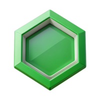 mysterious spectacular A geometric green hexagon with a white outline. Crisp edges, minimal design with Scalable Design. high quality png