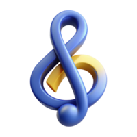 mysterious enchanting Geometric symbol of music. Treble clef with sharp angles. Crisp edges, with Scalable Design. premium png