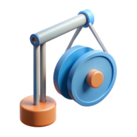 sumptuous geometric Scalable diagram of a pulley system. Single-weight stroke, minimal design, flat color with Scalable Design. authentic png