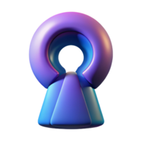 vibrant exceptional Keyhole shape with a gradient of circles inside. Geometric, with Scalable Design. png