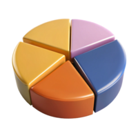 wonderful baroque Pie chart divided into four sections, contrasting flat colors. Crisp edges, clean lines, with Scalable Design. high resolution png