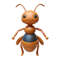 linda extraordinário formiga personagem com segmentado corpo e antenas. fresco arestas, mínimo projeto, plano cor com escalável Projeto. png