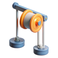 unparalleled gothic Scalable diagram of a pulley system. Single-weight stroke, minimal design, flat color with Scalable Design. 4K png