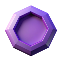 vibrant notable Symmetrical, octagonal shape. Crisp edges, purple flat color. Clean lines, with Scalable Design. png
