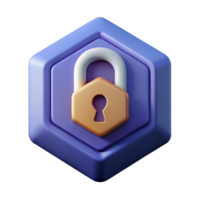 playful elegant Geometric symbol of security. A lock. Flat color. Clean lines. Minimal with Scalable Design. perfect clarity png