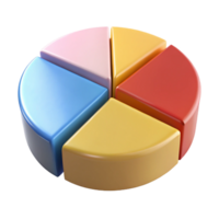 mesmerizing nordic Pie chart divided into four sections, contrasting flat colors. Crisp edges, clean lines, with Scalable Design. sharp png