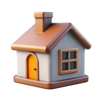 tranquil radiant House with a chimney and square windows. Clean lines, crisp edges, with Scalable Design. ultra HD png