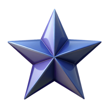 majestuoso minimalista geométrico símbolo de estrella. cinco puntas estrella con agudo puntos. crujiente bordes, con escalable diseño. perfecto png