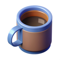 mysterious pristine Isometric coffee mug. Flat color, symmetrical, with Scalable Design. studio quality png