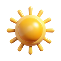 standout modern Minimal sun icon, crisp edges, flat yellow, single-weight stroke with Scalable Design. professional png