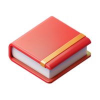 pristine mysterious nordic Flat color isometric closed book with clean lines and a red cover with Scalable Design. authentic png