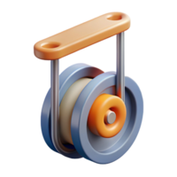 quintessential classic Technical illustration of a pulley. Scalable, minimal, single-weight stroke with Scalable Design. handcrafted png