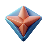 nostalgic enchanting Symmetrical abstract shape. Clean lines, flat color, with Scalable Design. expertly shot png