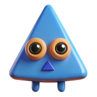 unparalleled vintage Triangular character with two circular eyes. Flat color, crisp edges, symmetrical with Scalable Design. perfect clarity png