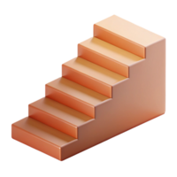 magnificent iconic Minimal illustration of a staircase. Flat color, single-weight stroke with Scalable Design. png