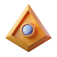 signature geometric Geometric triangle with a circle inside. Symmetrical design, clean lines, flat color with Scalable Design. sharp png