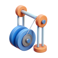 immaculate peaceful artistic Scalable diagram of a pulley system. Single-weight stroke, minimal design, flat color with Scalable Design. elite png