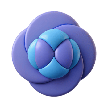 esplêndido brincalhão vanguarda simétrico Projeto do sobreposição círculos. limpar \ limpo linhas, plano cor, com escalável Projeto. 4k png