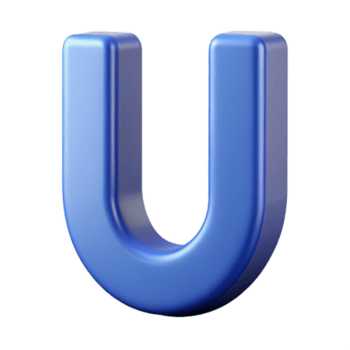 raro futurista em forma de u personagem com uma solteiro, vertical linha. fresco arestas, limpar \ limpo linhas, plano cor com escalável Projeto. museu qualidade png