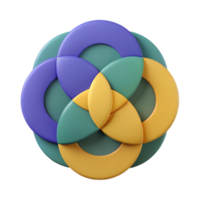 sumptuous abstract Overlapping circles, scalable, flat color, geometric pattern with Scalable Design. 8K png