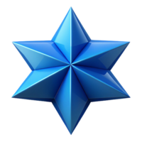 exquisite bohemian Geometric blue triangles forming a star. Crisp edges, minimal design with Scalable Design. 4K png