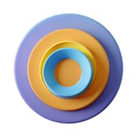 radiant standout Abstract composition of three concentric circles. Minimal, flat color, crisp edges with Scalable Design. png