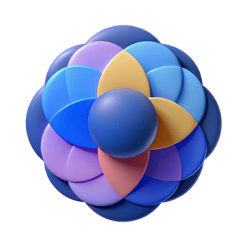 anmärkningsvärd konstnärlig abstrakt sammansättning av överlappande cirklar. platt Färg, symmetrisk design med skalbar design. premie png