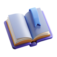 sumptuous acclaimed A flat color open book with a bookmark. Clean lines, with Scalable Design. png