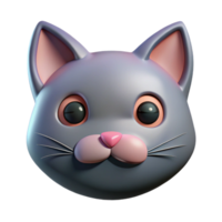 magnificent inspired Cat face with triangular ears. Crisp edges, flat color, with Scalable Design. png
