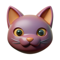 enchanting remarkable Cat face with triangular ears. Crisp edges, flat color, with Scalable Design. png