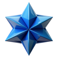 reflective fascinating Geometric blue triangles forming a star. Crisp edges, minimal design with Scalable Design. flawless png