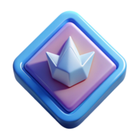 nostalgic radiant Diamond-shaped badge with a bold, geometric crown. Clean lines, single-weight stroke, with Scalable Design. premium png