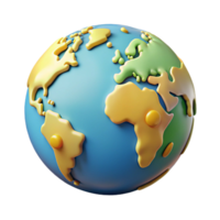 splendid notable World map with highlighted continents. Clean lines, flat color, with Scalable Design. png