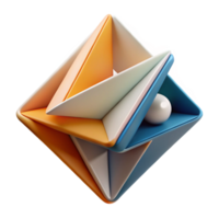 stunning reflective bohemian Abstract composition of triangular forms. Clean lines, flat color, with Scalable Design. 8K png
