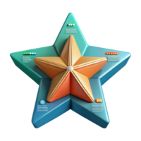 fascinating distinguished Five-pointed star infographic with text areas. Symmetrical, flat color, single-weight stroke with Scalable Design. png