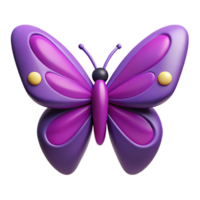 whimsical radiant Symmetrical butterfly with crisp edges and flat purple wings with Scalable Design. sharp png