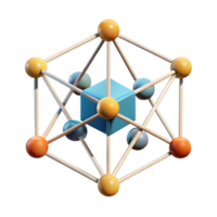 reflective dazzling Abstract data points connected by lines, geometric, minimal with Scalable Design. crisp png