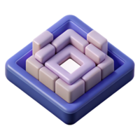unforgettable contemporary Geometric pattern of nested squares. Minimal, flat color, with Scalable Design. studio quality png