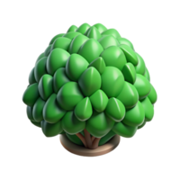 picturesque dramatic bohemian Minimal isometric bush with crisp edges and green leaves with Scalable Design. professional png