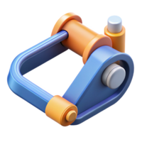 hypnotic minimalist Flat color technical drawing of a clamp. Minimal design, clean lines with Scalable Design. museum quality png