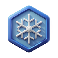serene signature Hexagonal badge with a stylized, geometric snowflake. Crisp edges, flat color, minimal with Scalable Design. png