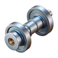 serene joyful art deco Technical illustration of a camshaft. Single-weight stroke, clean lines with Scalable Design. original png